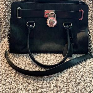 Black/grey MK handbag